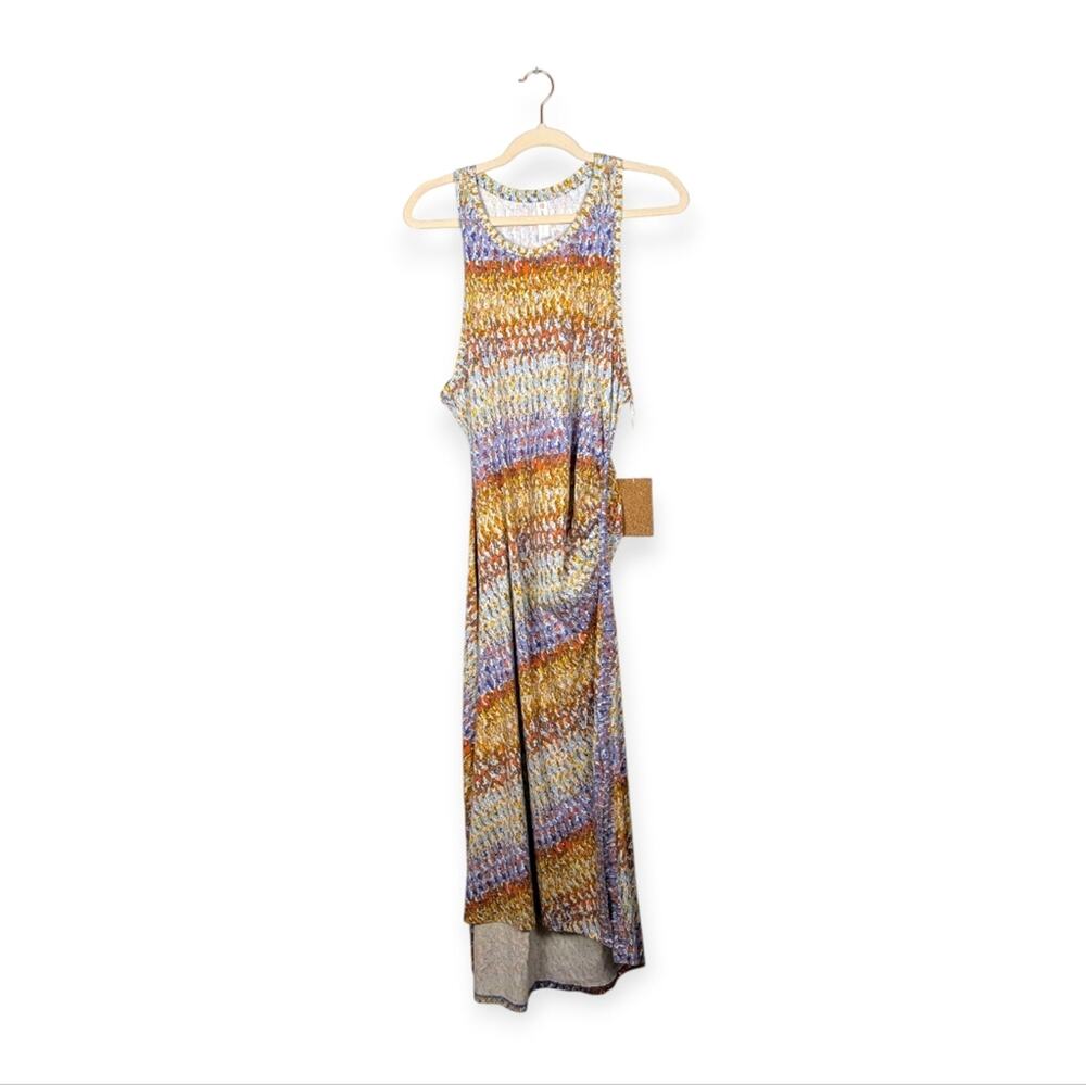 NWT Anthropologie Daily Practice Multicolor Treasure Tank Dress Size LP